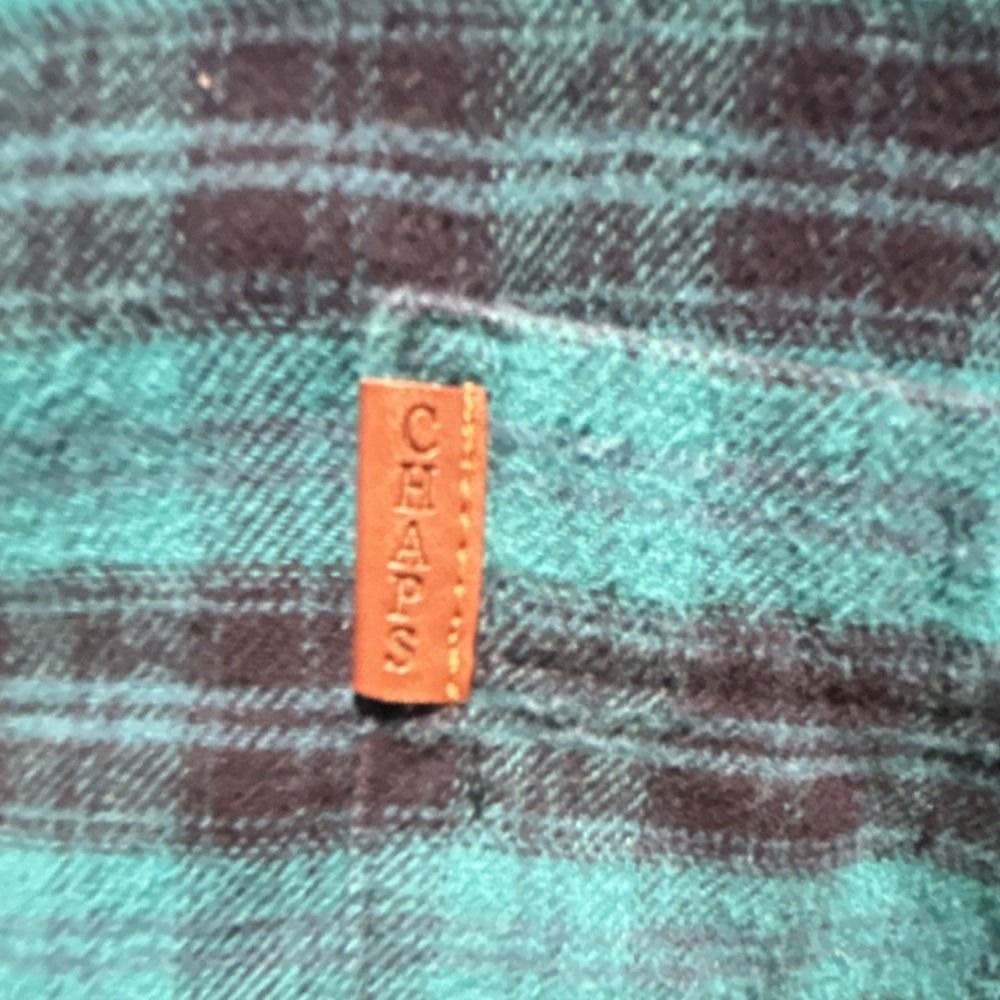 Plaid Flannel Stretch Button-Down Shirt Red /Blue Men's XL 2 shirts - Picture 8 of 11